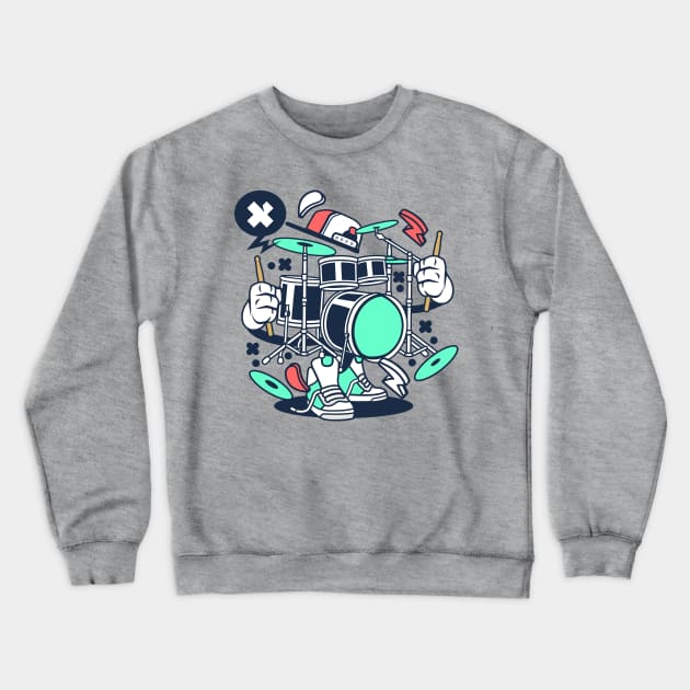 The Drummer Crewneck Sweatshirt by Superfunky